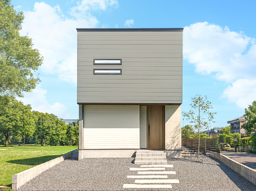 愛知県豊川市平尾町│アースカラーが映える外観と家事楽動線を叶えた家│モデルハウス完成見学会